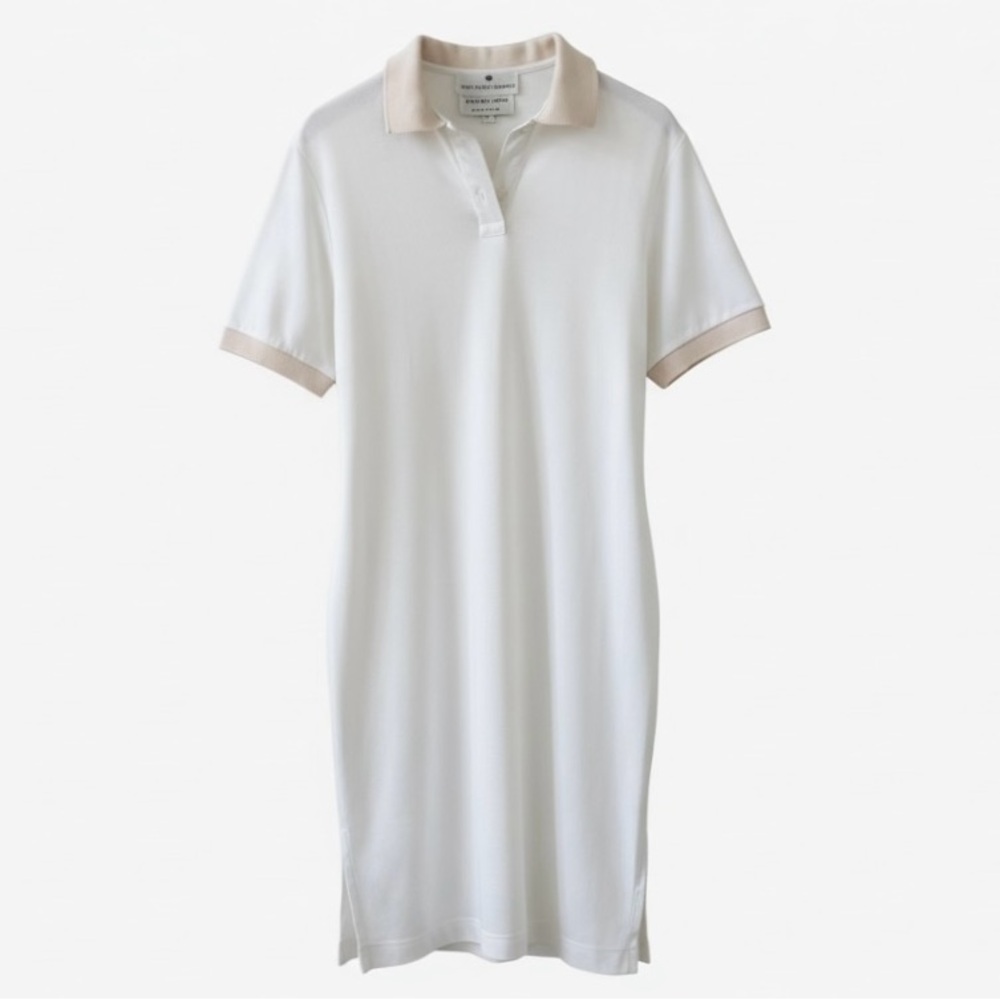Michael Kors for Saks Fifth Avenue White Short Sleeve Polo Dress Size Small